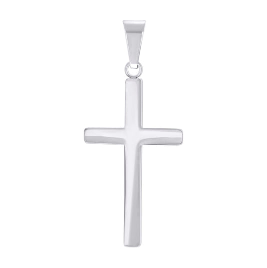 Stainless Steel Mens Cross Religious Charm Pendant
