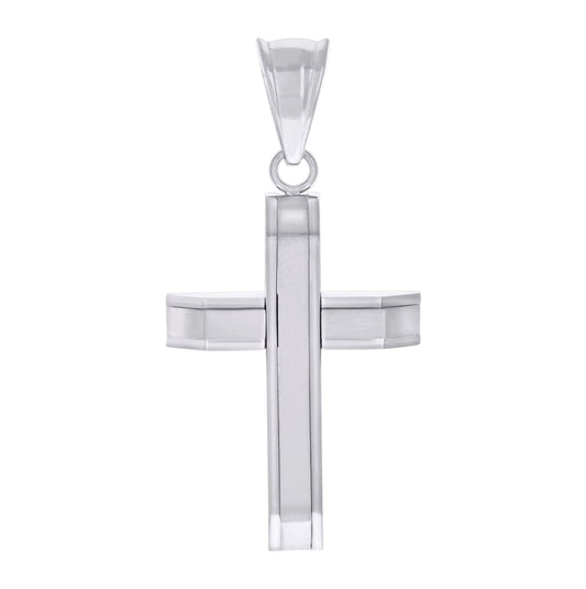 Stainless Steel Mens Cross Religious Charm Pendant