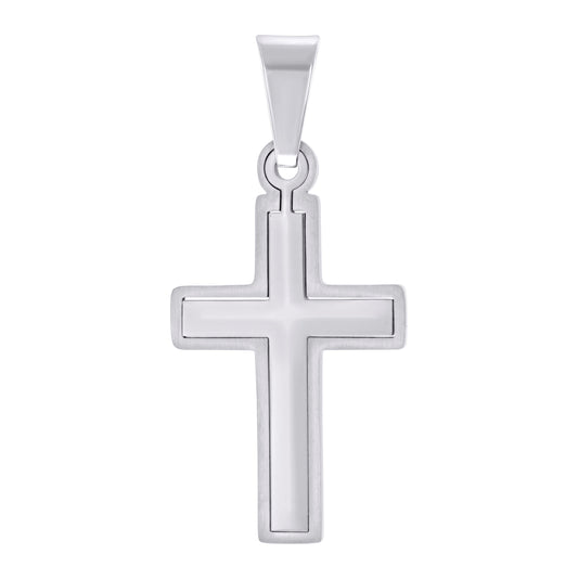 Stainless Steel Mens Cross Religious Charm Pendant