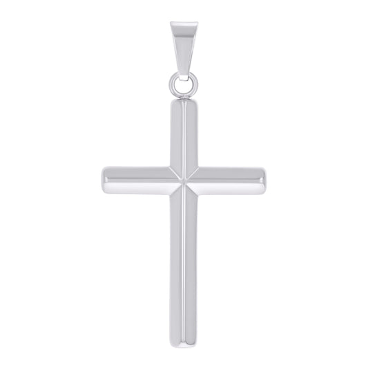 Stainless Steel Mens Cross Religious Charm Pendant