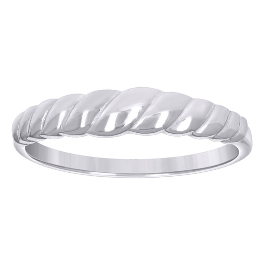 Sterling Silver Womens Weaving Twisted Fashion Bridal Anniversary Wedding Engagement Band Ring