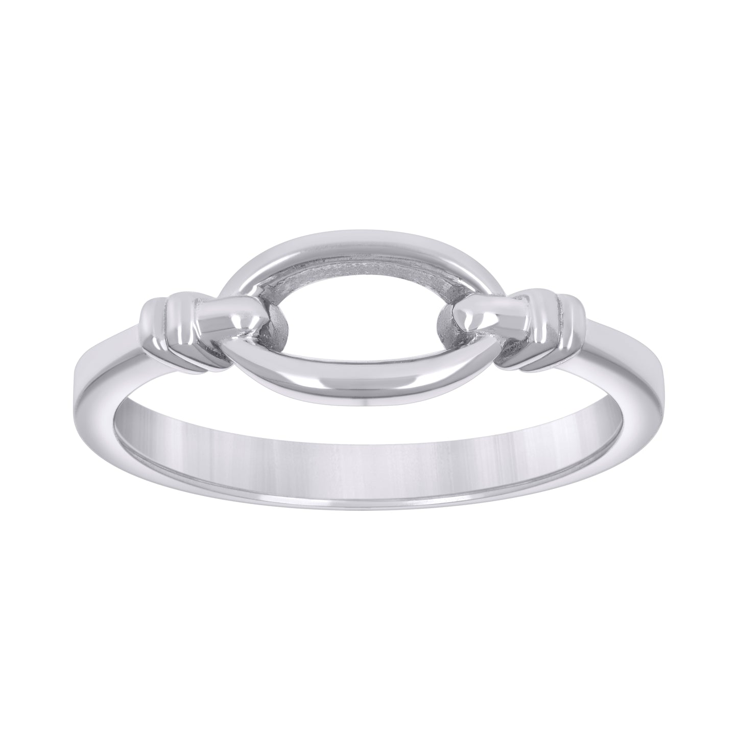 Sterling Silver Womens Knotted Hollow Oval Fashion Bridal Anniversary Wedding Engagement Band Ring
