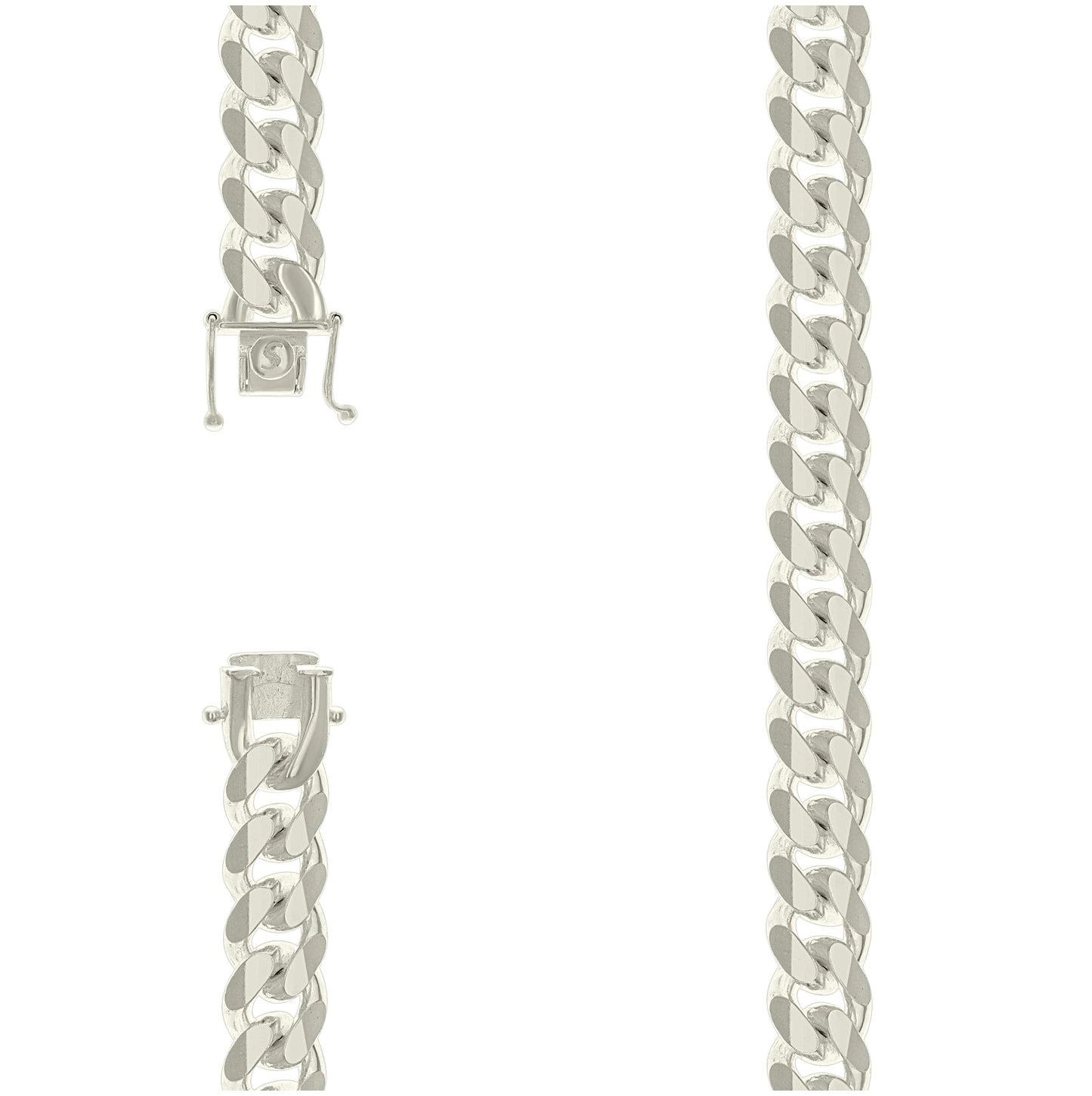 Sterling Silver Solid Miami Cuban Chain