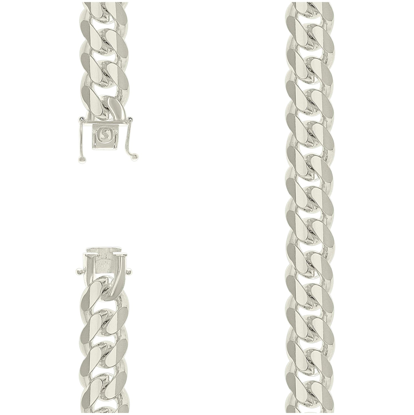 Sterling Silver Solid Miami Cuban Chain