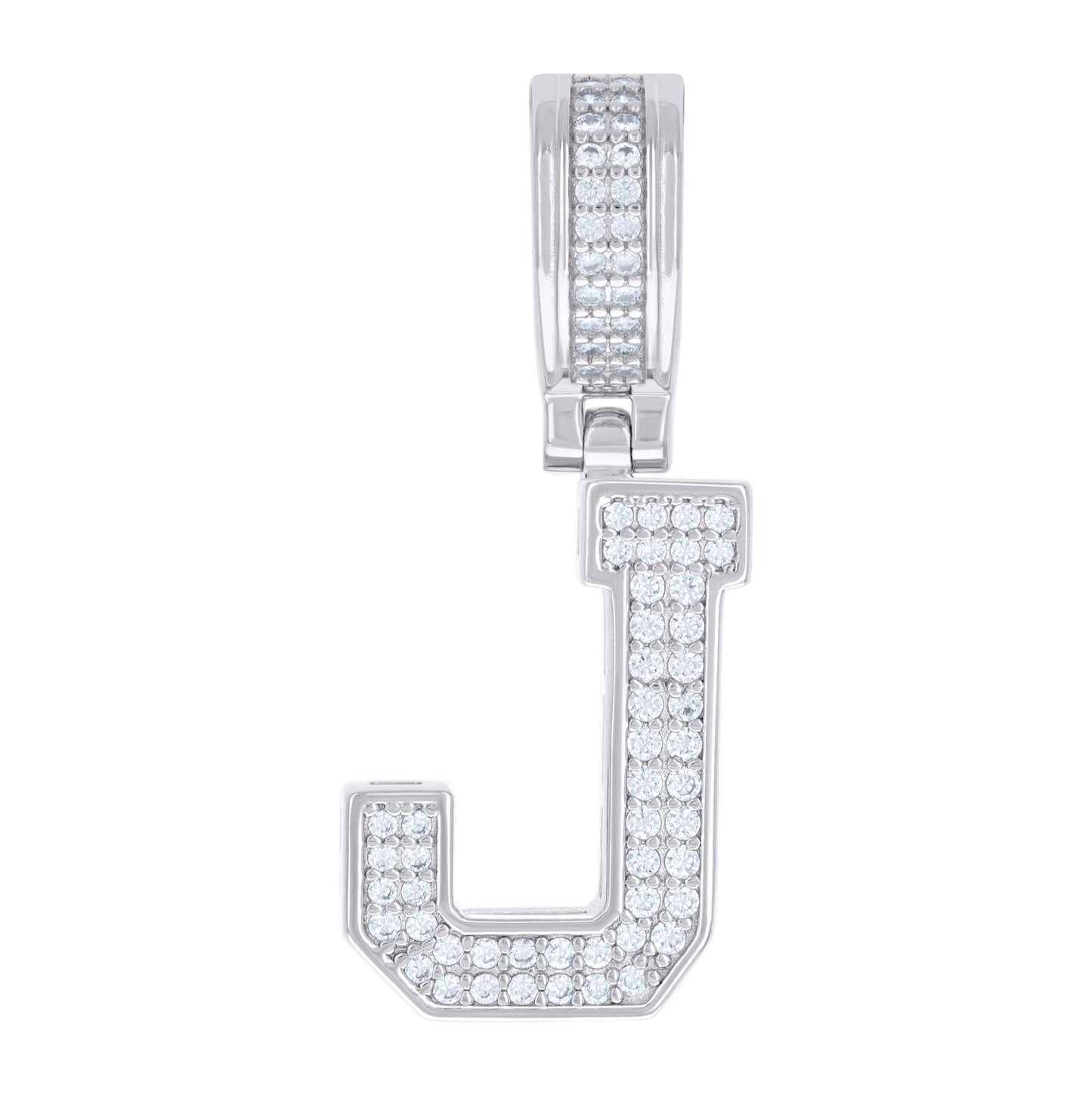 Sterling Silver Or Yellow-tone Unisex 0.50ct Moissanite Initial Alphabet Charm Pendant