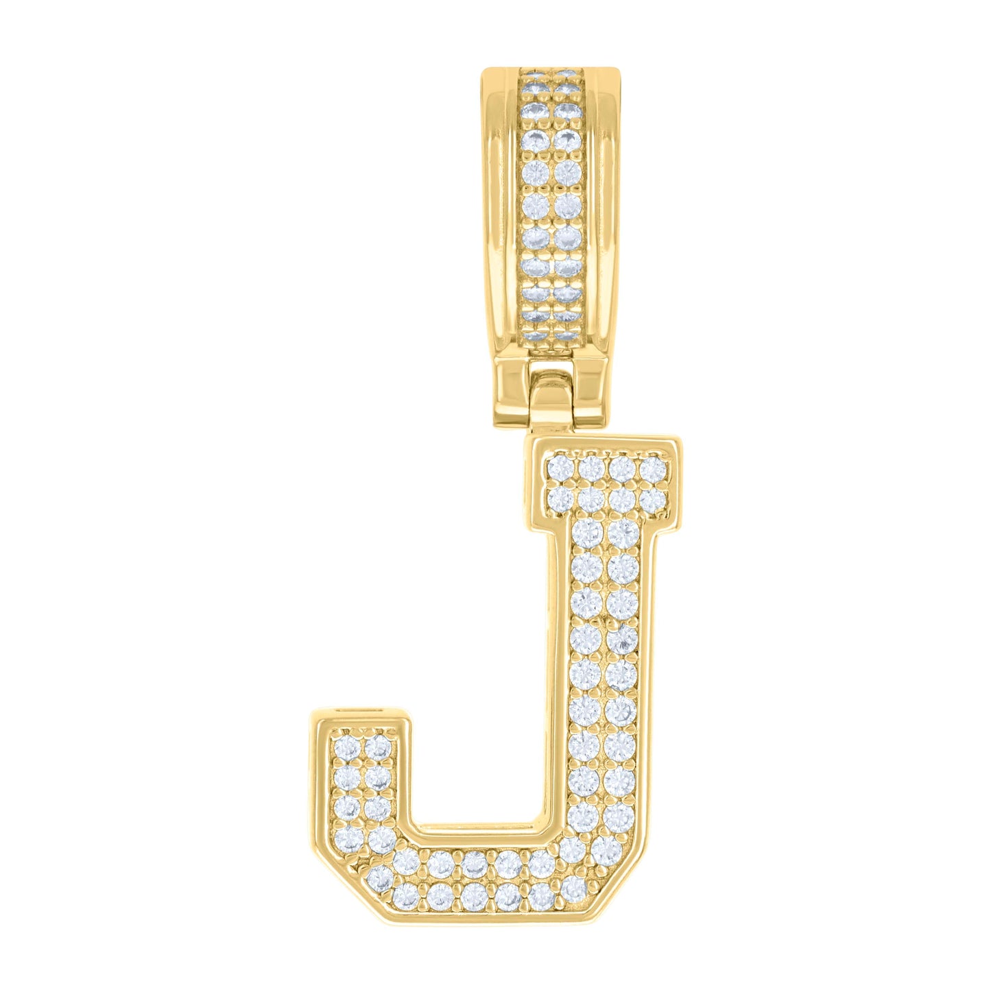 Sterling Silver Or Yellow-tone Unisex 0.50ct Moissanite Initial Alphabet Charm Pendant