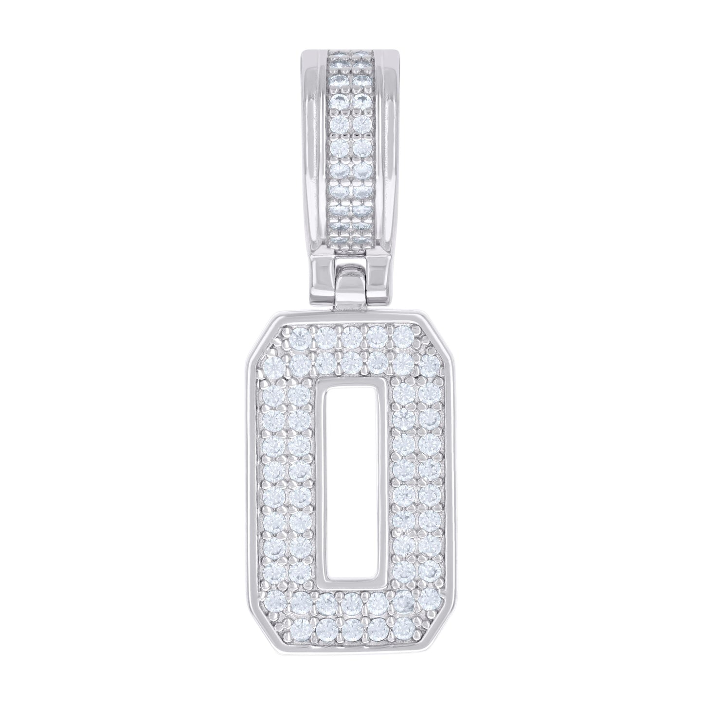 Sterling Silver Or Yellow-tone Unisex 0.50ct Moissanite Initial Alphabet Charm Pendant