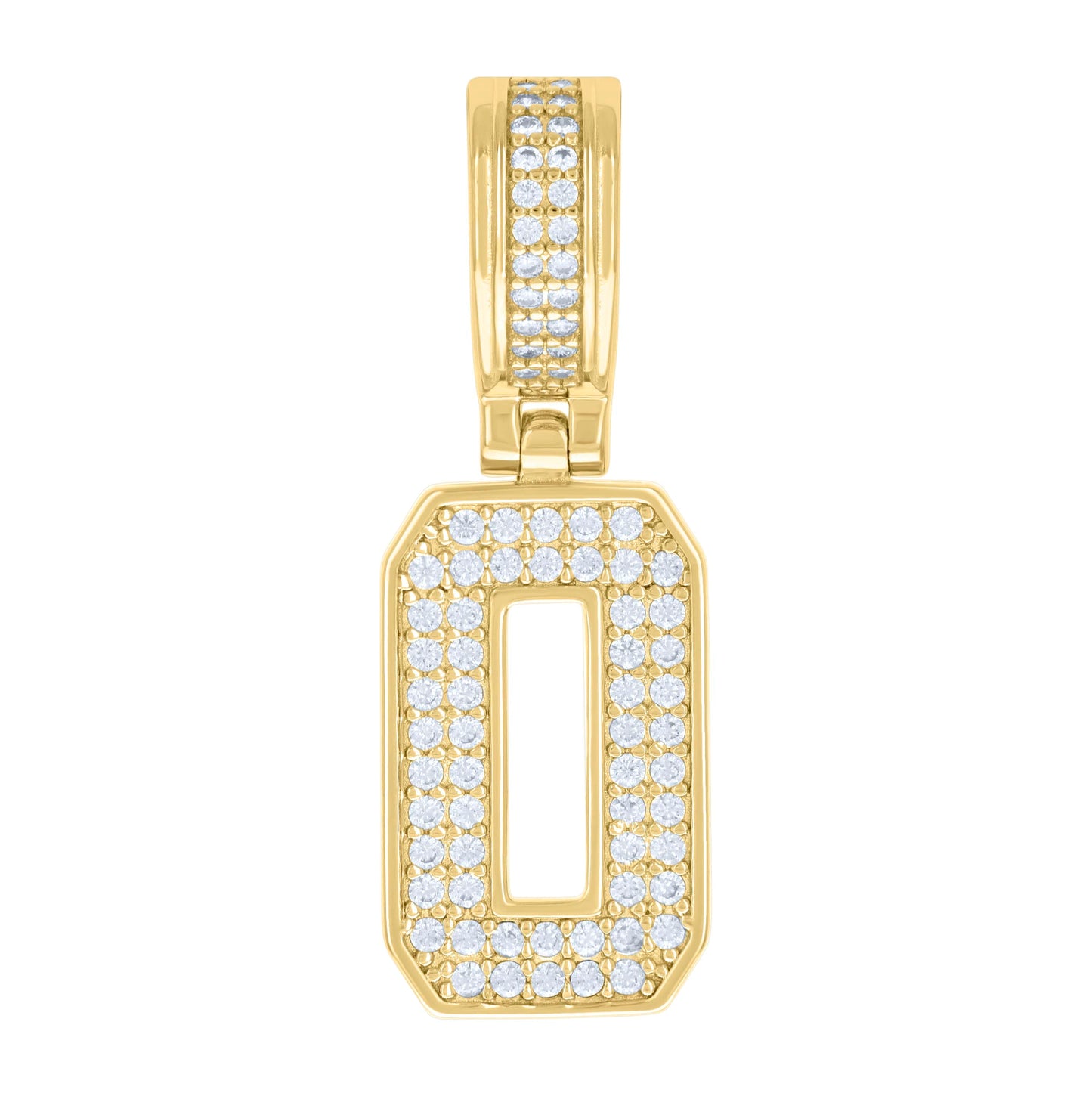 Sterling Silver Or Yellow-tone Unisex 0.50ct Moissanite Initial Alphabet Charm Pendant