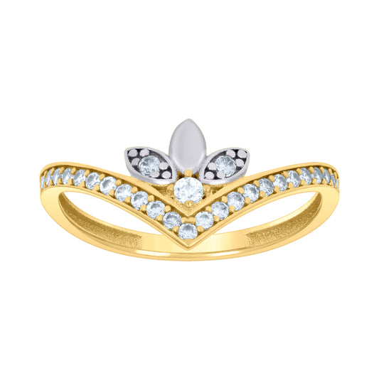 10K Two-tone Gold Womens Fashion Ring