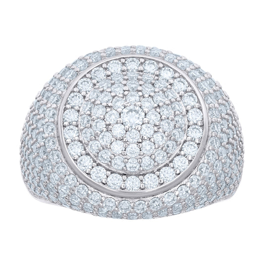 Sterling Silver Mens 4.36ct Moissanite Fashion Bridal Anniversary Wedding Engagement Band Ring