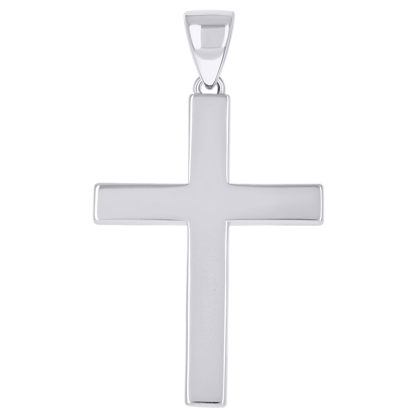 Sterling Silver Unisex Without Cubic Zirconia Cross Religious Charm Pendant