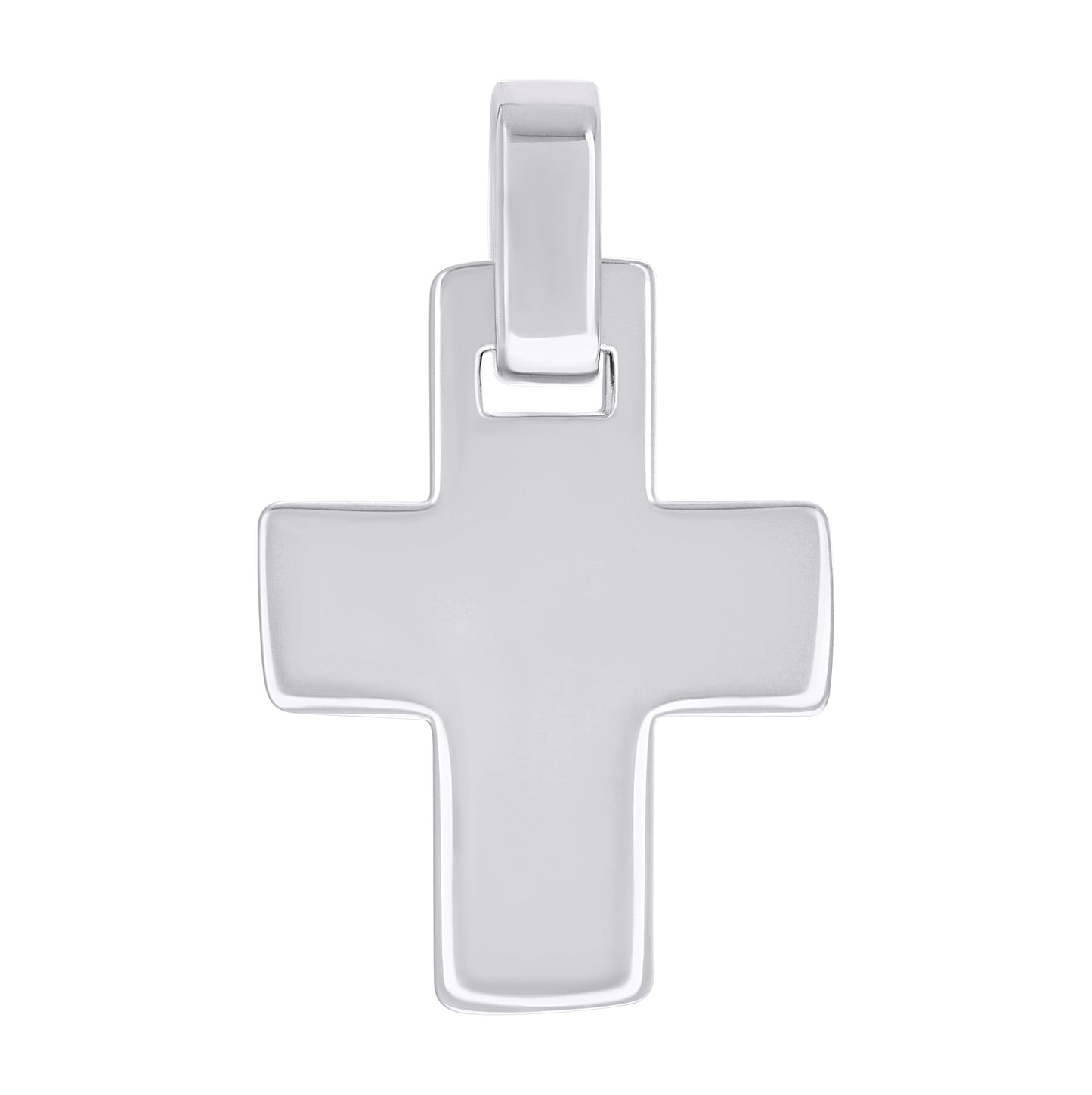Sterling Silver Unisex Without Cubic Zirconia Cross Religious Charm Pendant