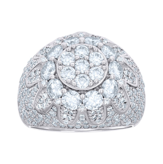 Sterling Silver Mens 6.52ct Moissanite Fashion Bridal Anniversary Wedding Engagement Band Ring