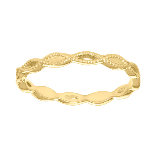 10K Yellow Gold Womens Infinity Love Ring