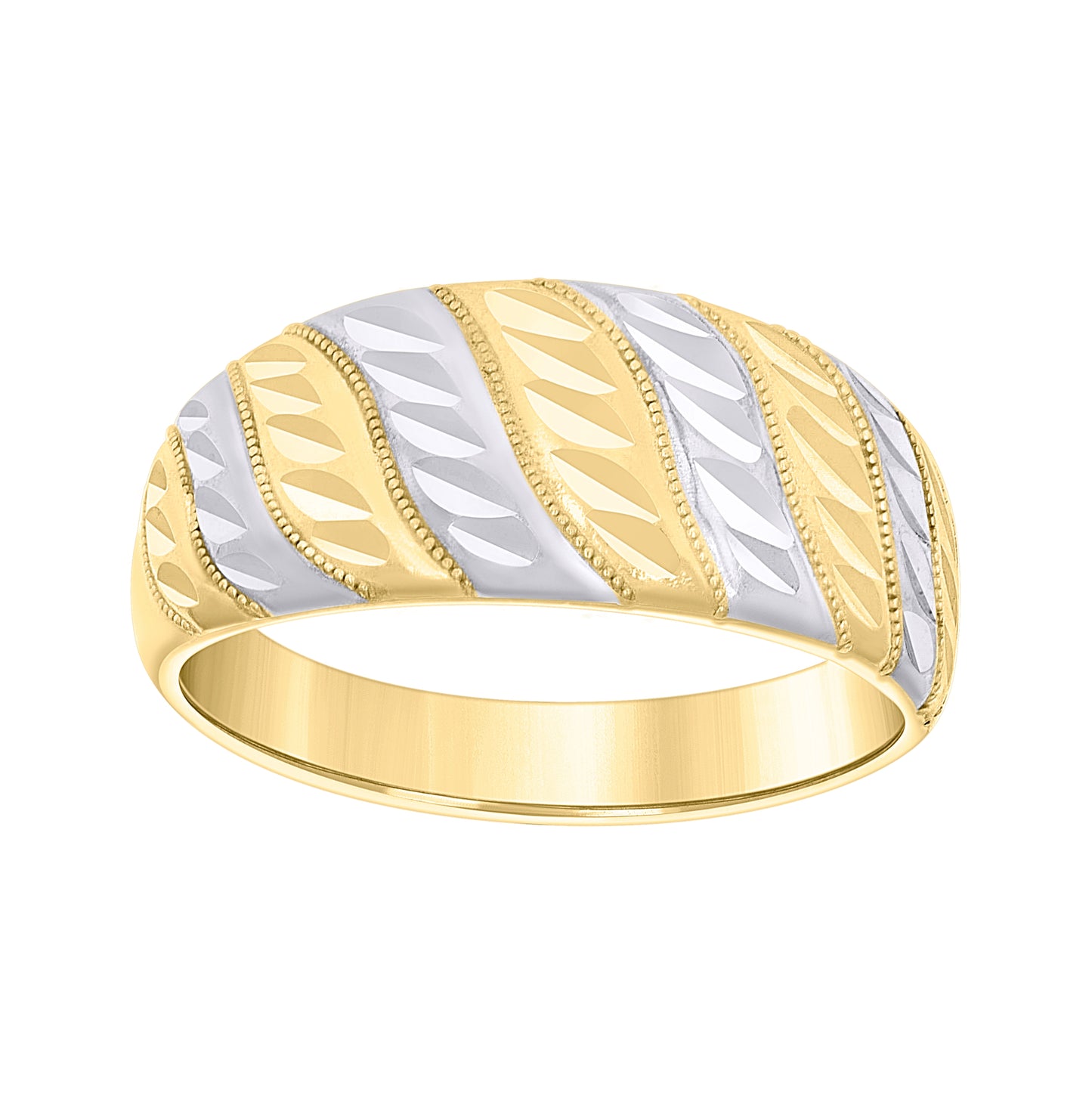 10K Two-tone Gold Womens Fashion Ring