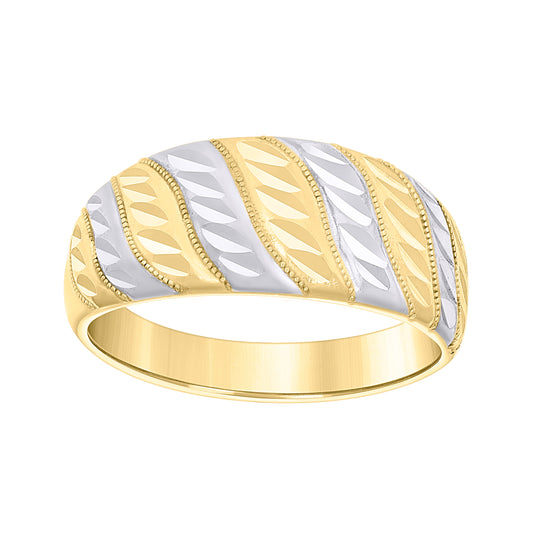 10K Two-tone Gold Womens Fashion Ring