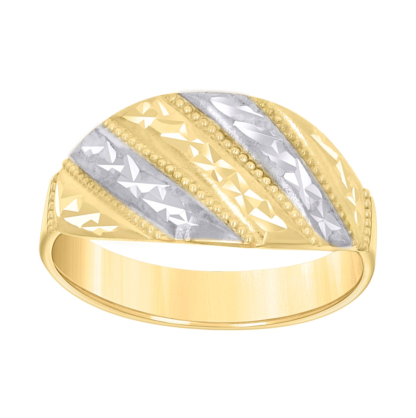 10K Two-tone Gold Womens Fashion Ring