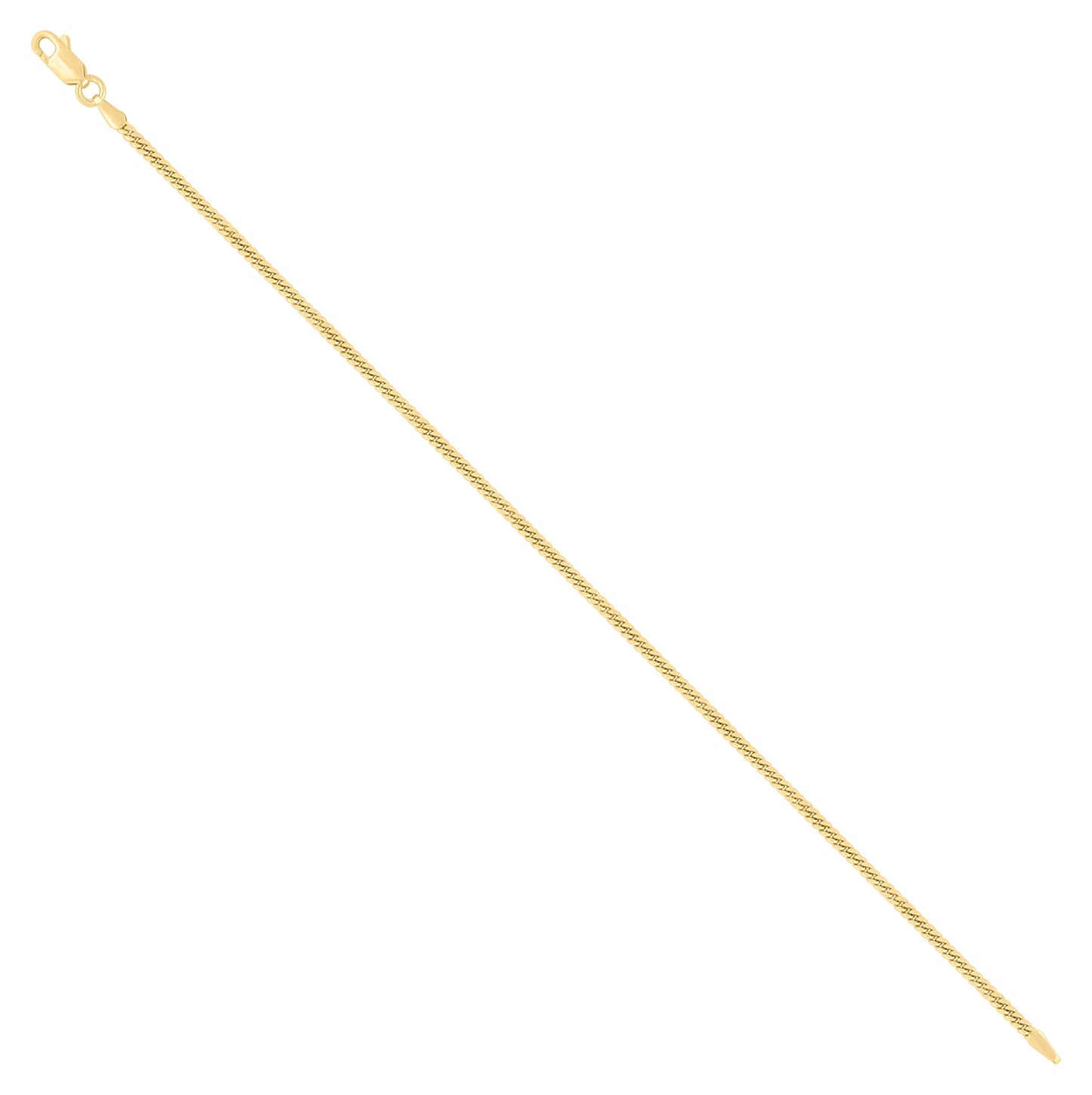 Sterling Silver Yellow-Tone Solid Miami Cuban Chain