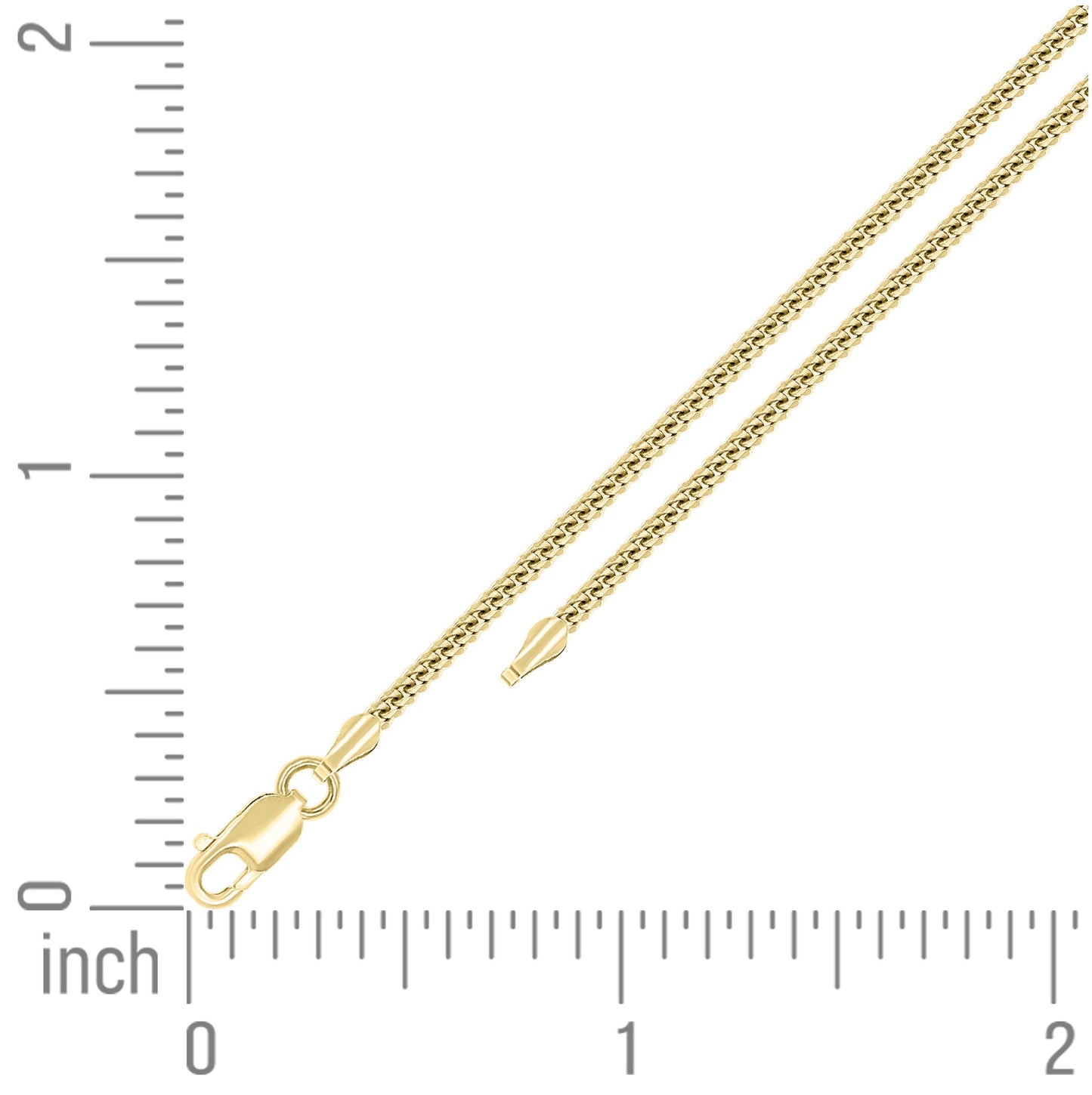 Sterling Silver Yellow-Tone Solid Miami Cuban Chain