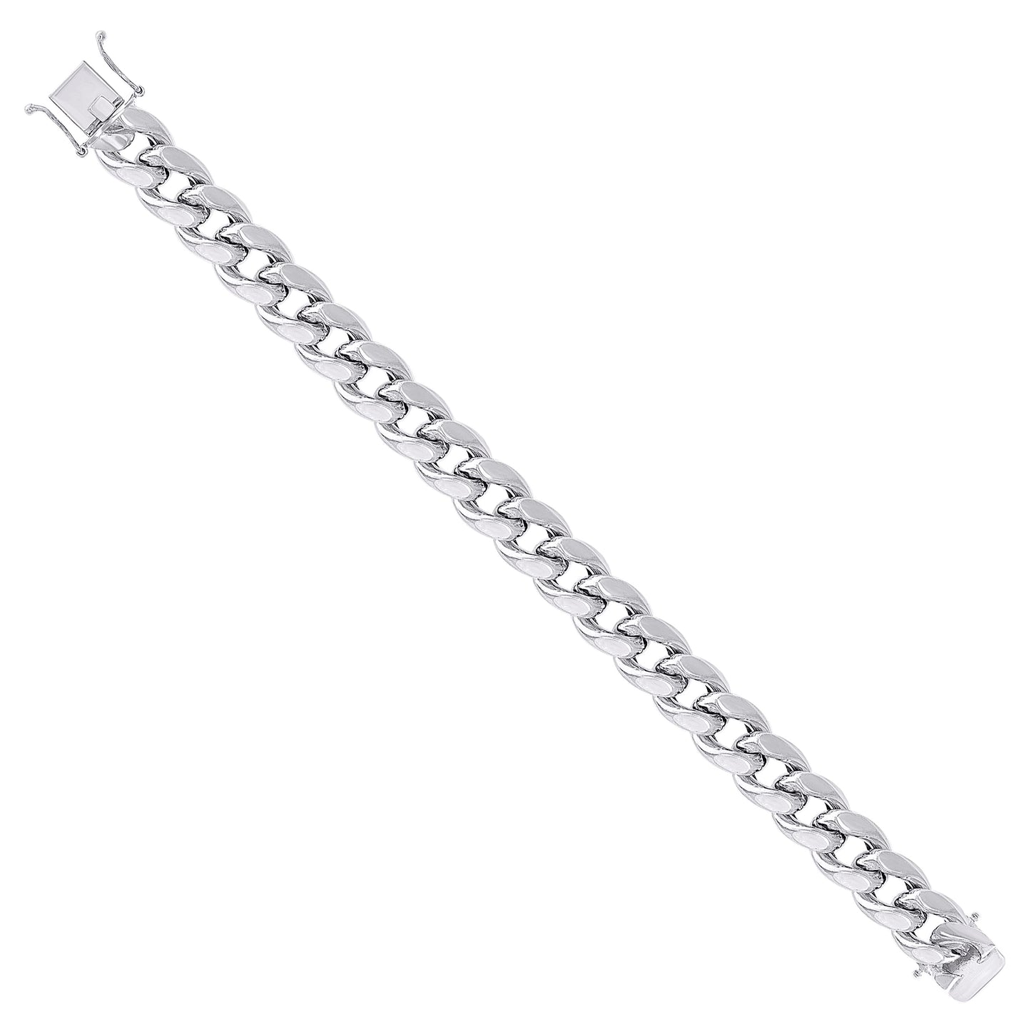 Sterling Silver Rhodium Plated Or Yellow Tone Hollow Miami Cuban Chain