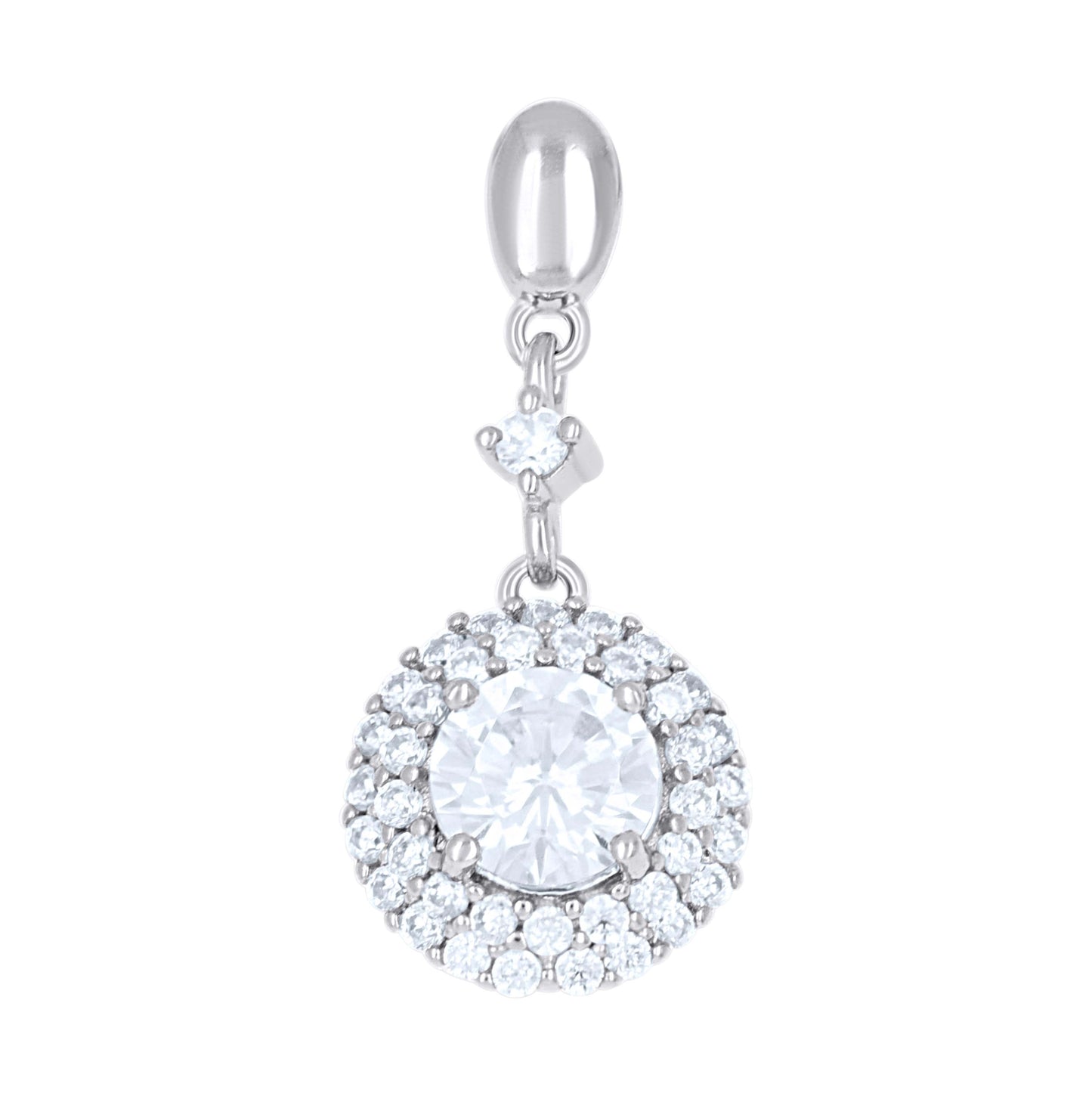 Sterling Silver Womens Cubic-Zirconia Round Fashion Earrings And Pendant Set