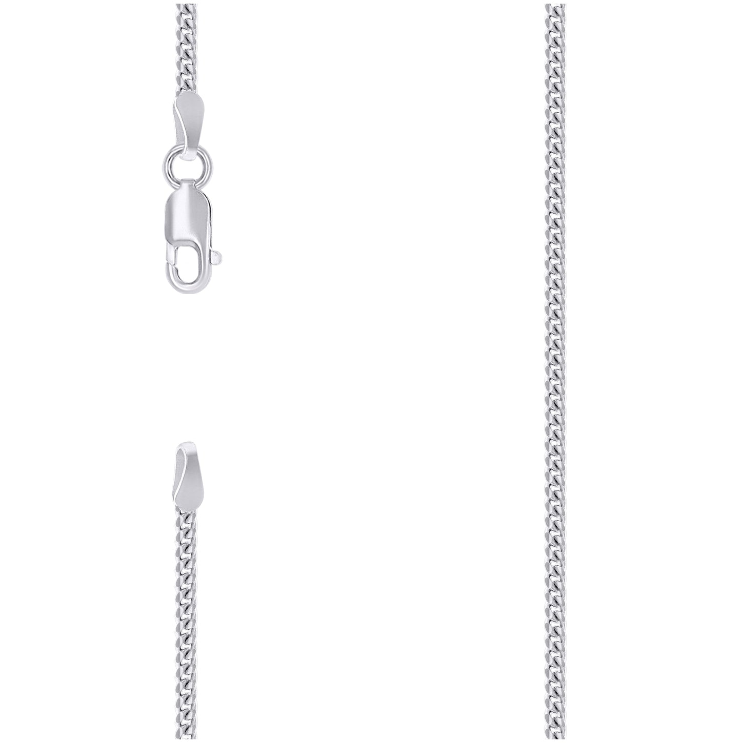 Sterling Silver Rhodium Plated Solid Miami Cuban Chain