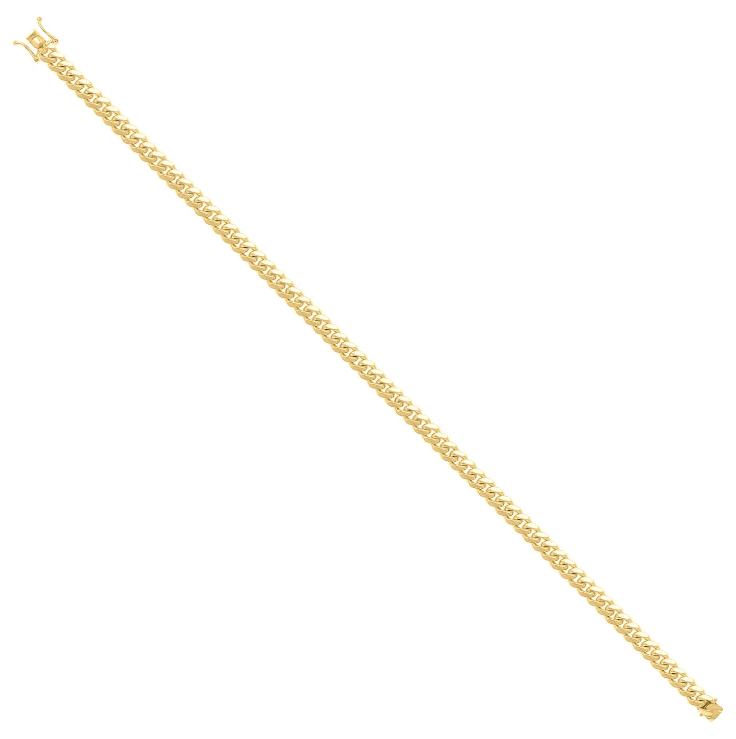 Sterling Silver Yellow-Tone Solid Miami Cuban Chain