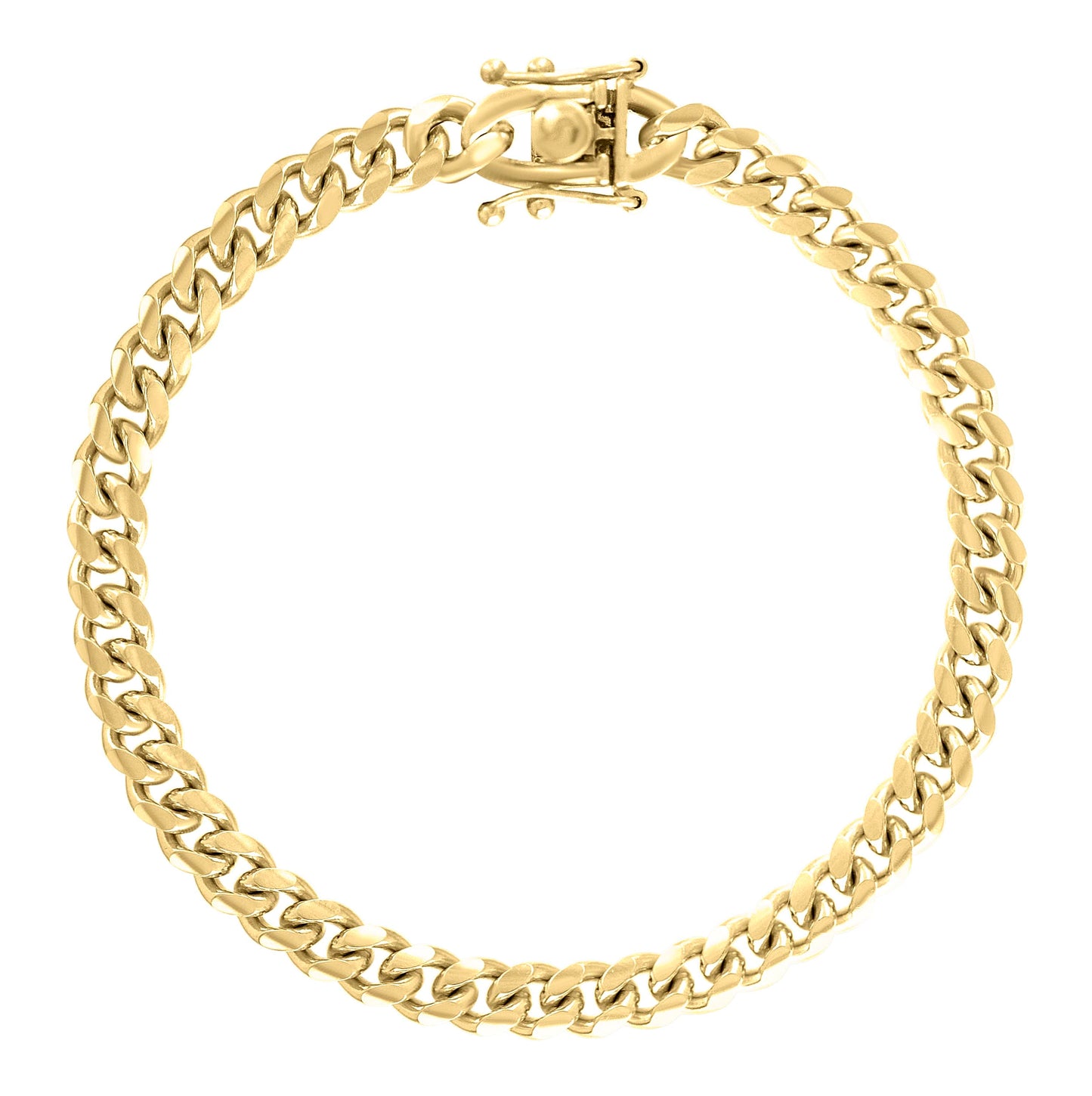 Sterling Silver Yellow-Tone Solid Miami Cuban Chain