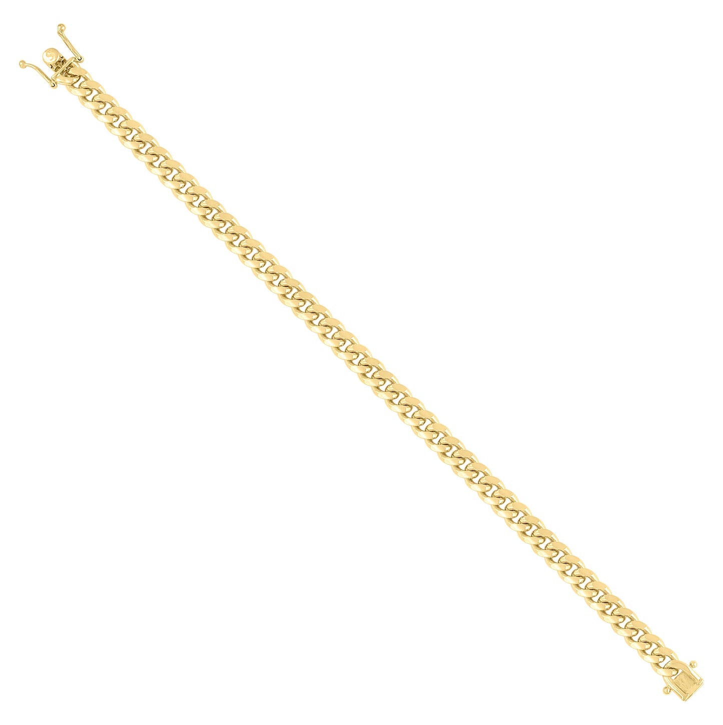 Sterling Silver Yellow-Tone Solid Miami Cuban Chain