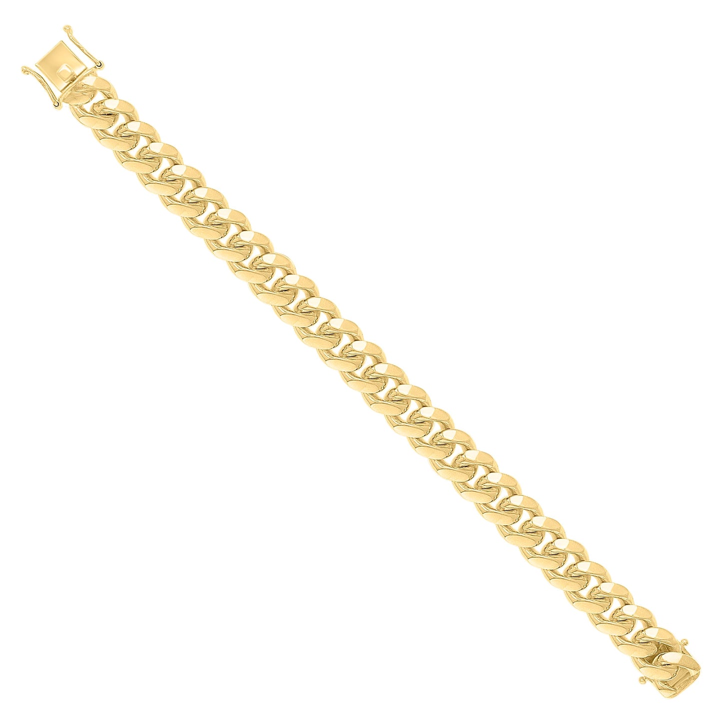 Sterling Silver Yellow-Tone Solid Miami Cuban Chain