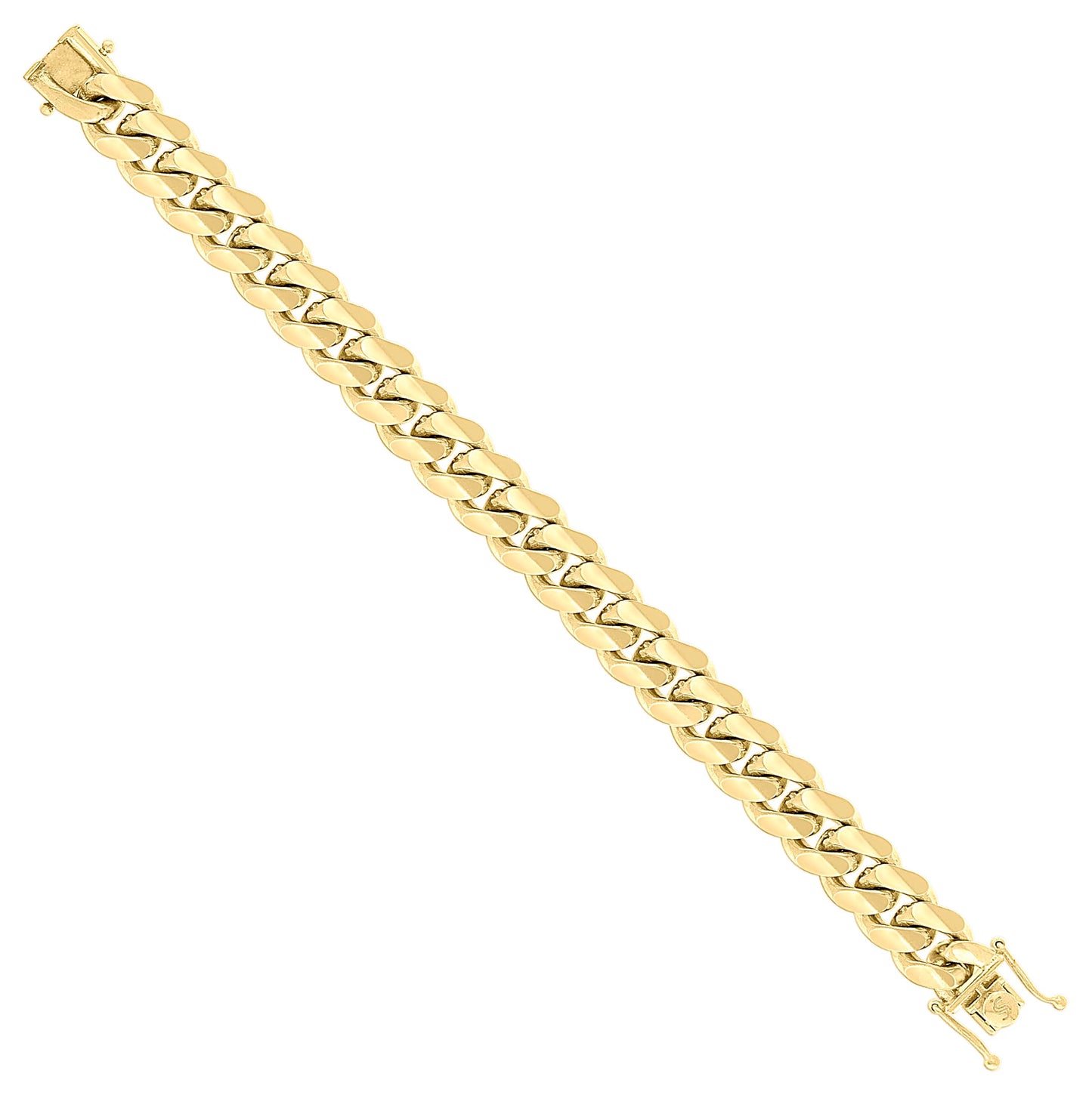 Sterling Silver Yellow-Tone Solid Miami Cuban Chain