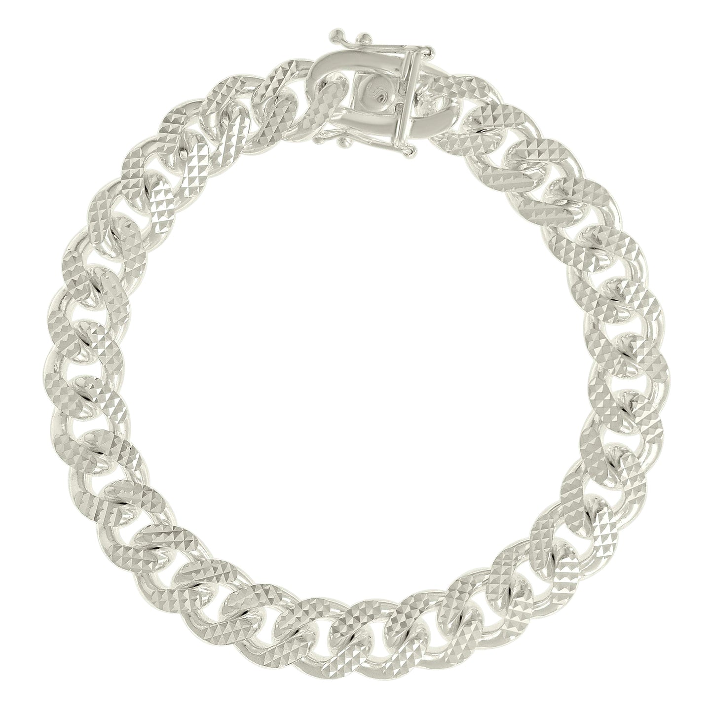 Sterling Silver Or Rhodium Plated Solid Miami Cuban Pyramid Chain