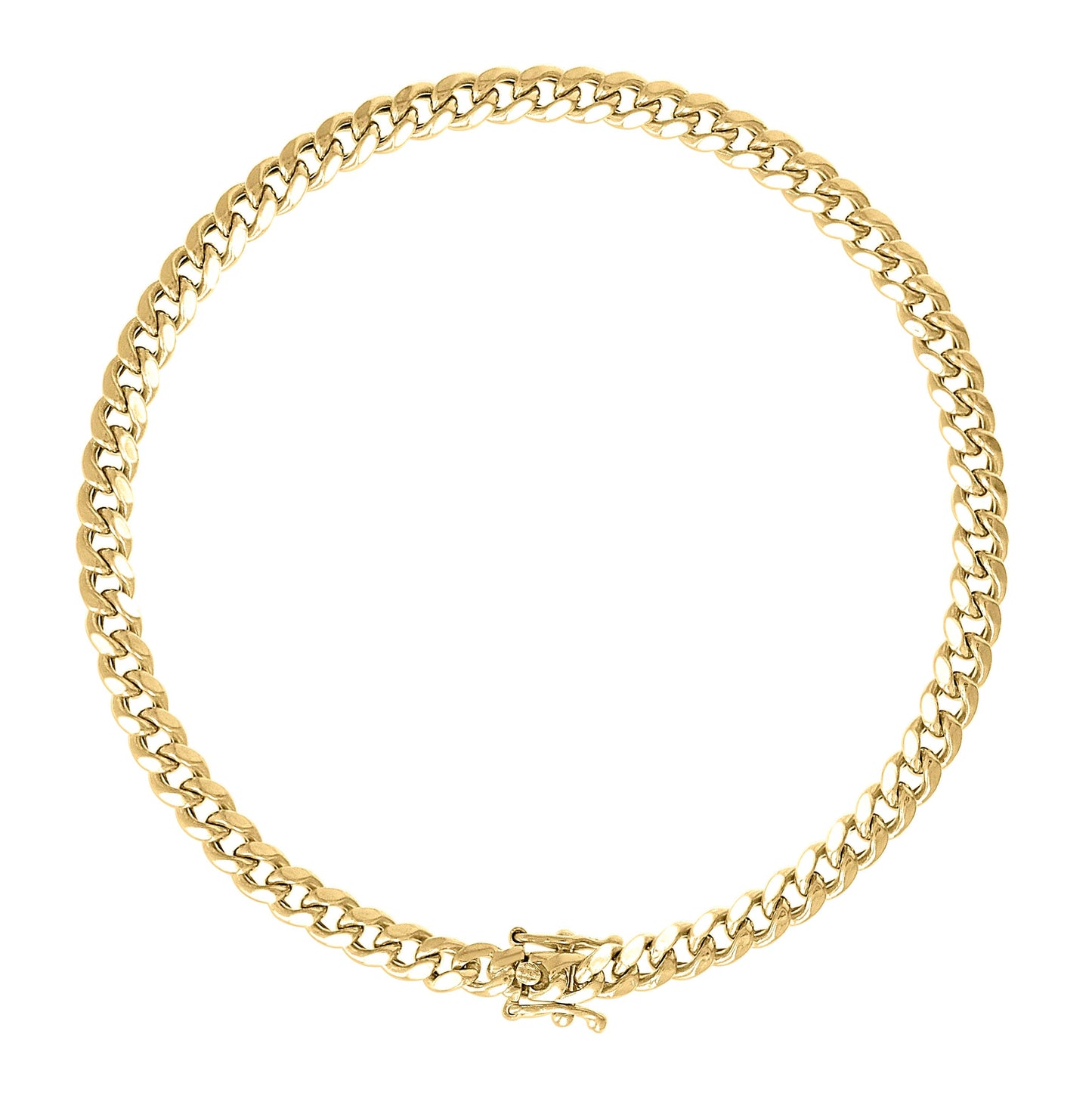 Sterling Silver Rhodium Plated Or Yellow Tone Hollow Miami Cuban Chain