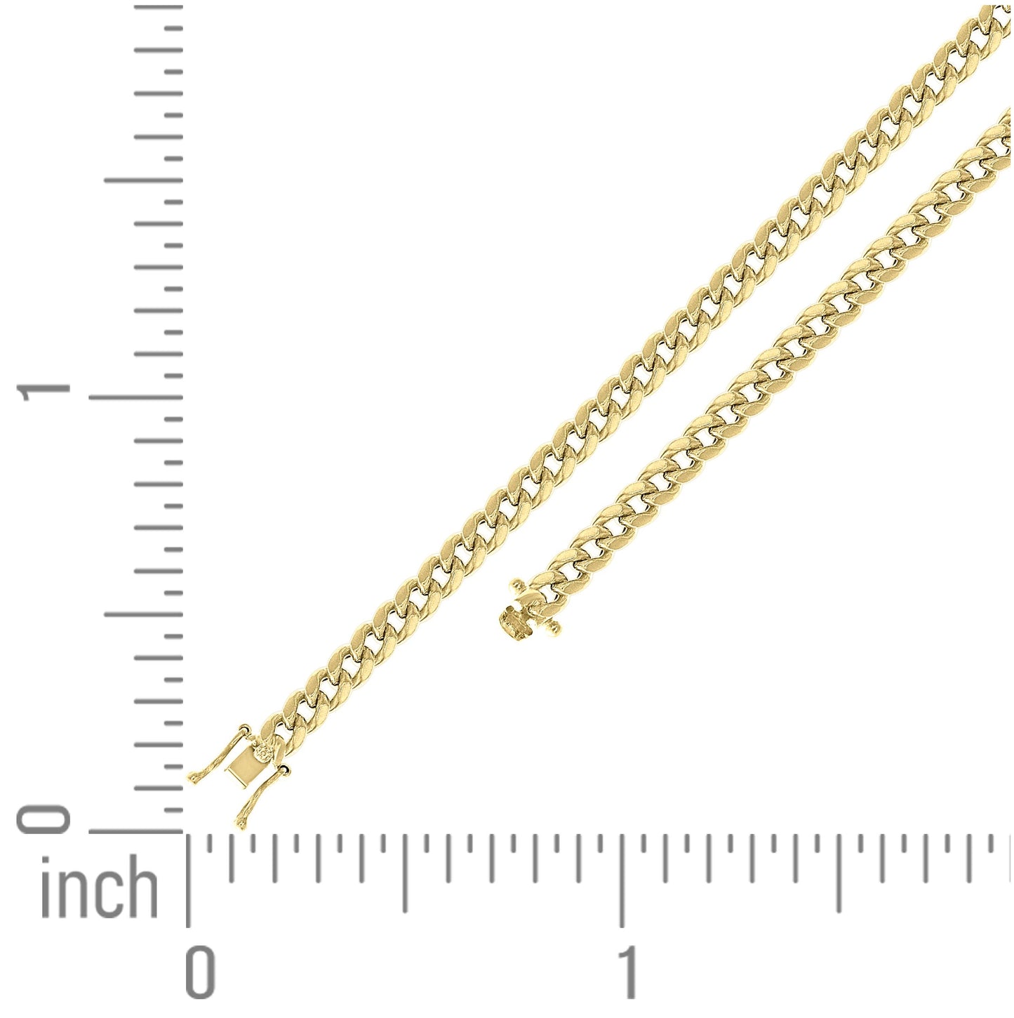 Sterling Silver Rhodium Plated Or Yellow Tone Hollow Miami Cuban Chain