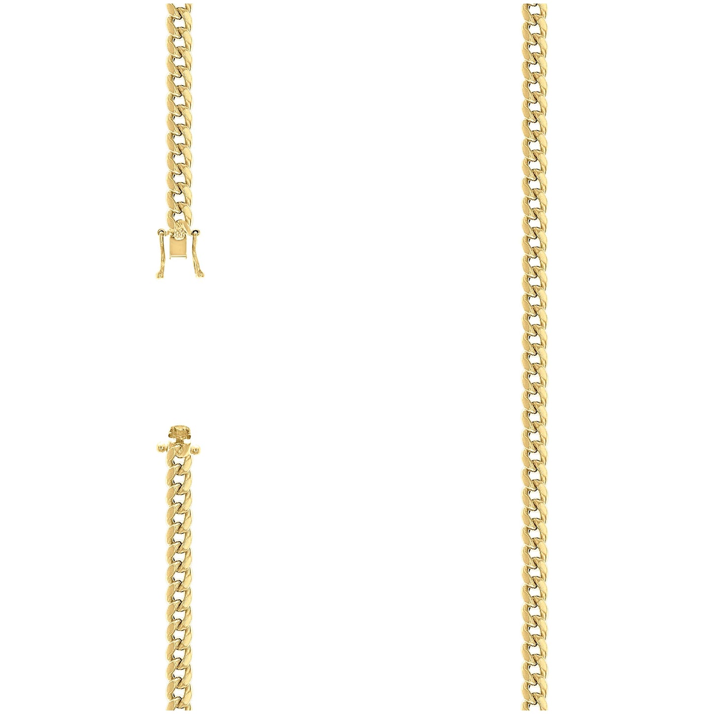 Sterling Silver Rhodium Plated Or Yellow Tone Hollow Miami Cuban Chain