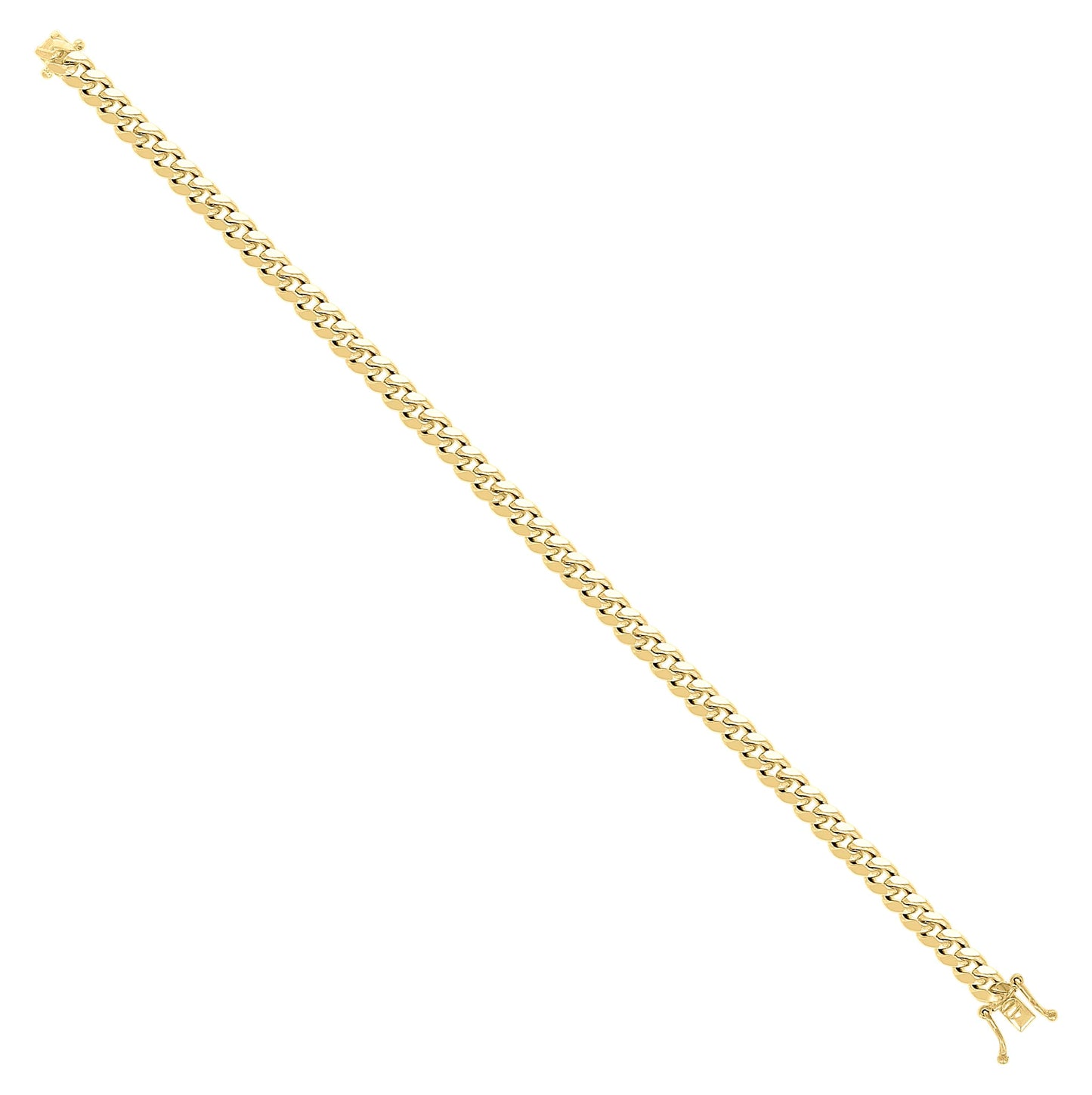 Sterling Silver Rhodium Plated Or Yellow Tone Hollow Miami Cuban Chain