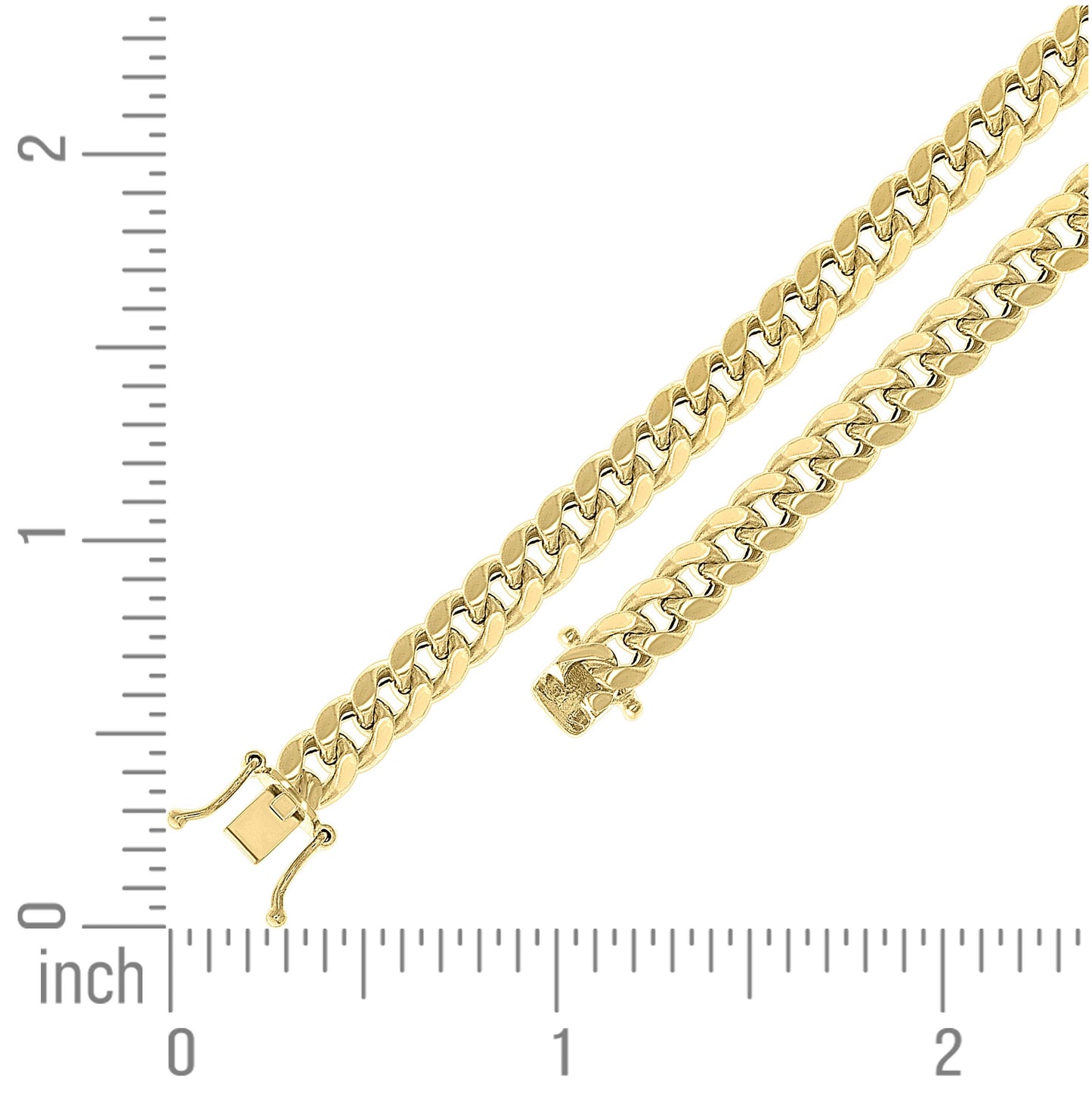 Sterling Silver Rhodium Plated Or Yellow Tone Hollow Miami Cuban Chain