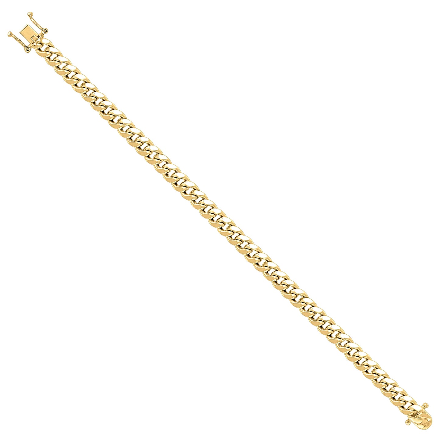 Sterling Silver Rhodium Plated Or Yellow Tone Hollow Miami Cuban Chain