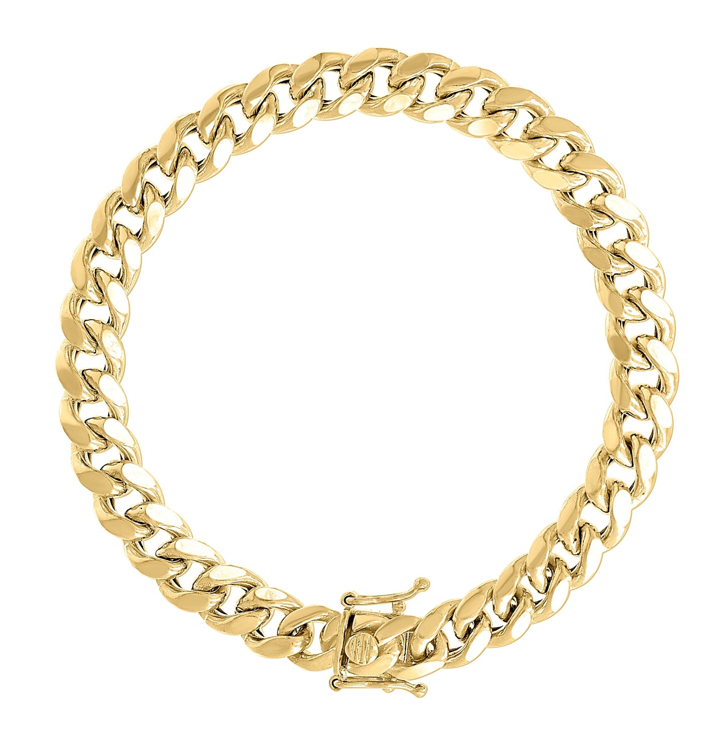 Sterling Silver Rhodium Plated Or Yellow Tone Hollow Miami Cuban Chain