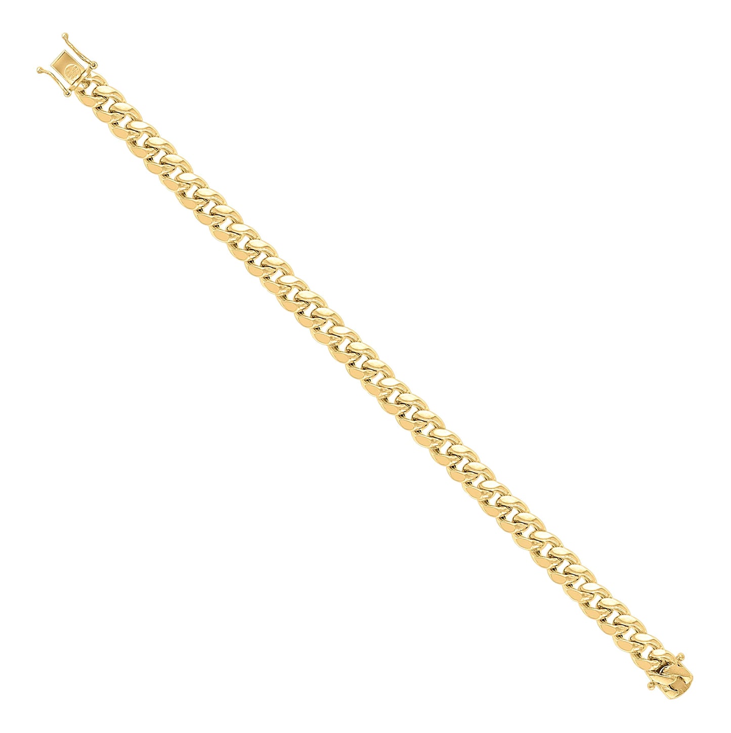 Sterling Silver Rhodium Plated Or Yellow Tone Hollow Miami Cuban Chain
