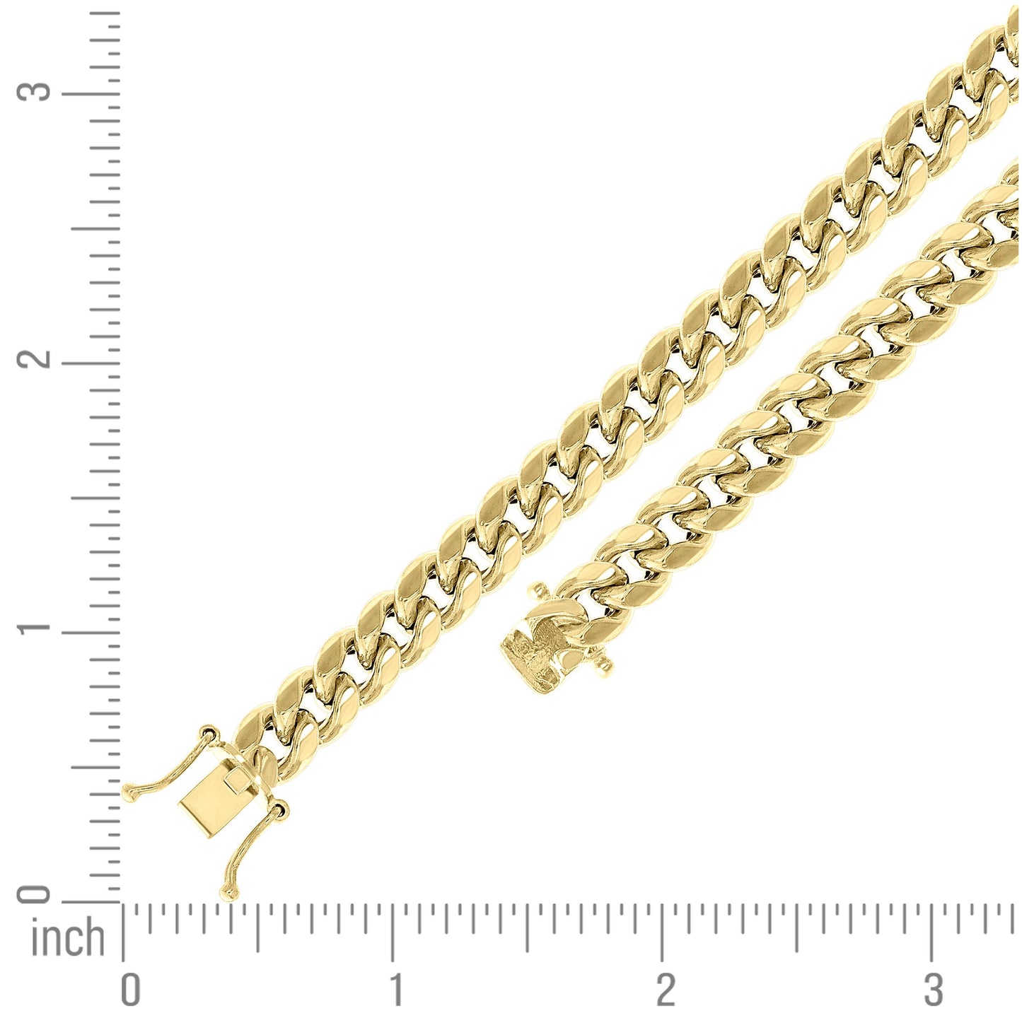 Sterling Silver Rhodium Plated Or Yellow Tone Hollow Miami Cuban Chain