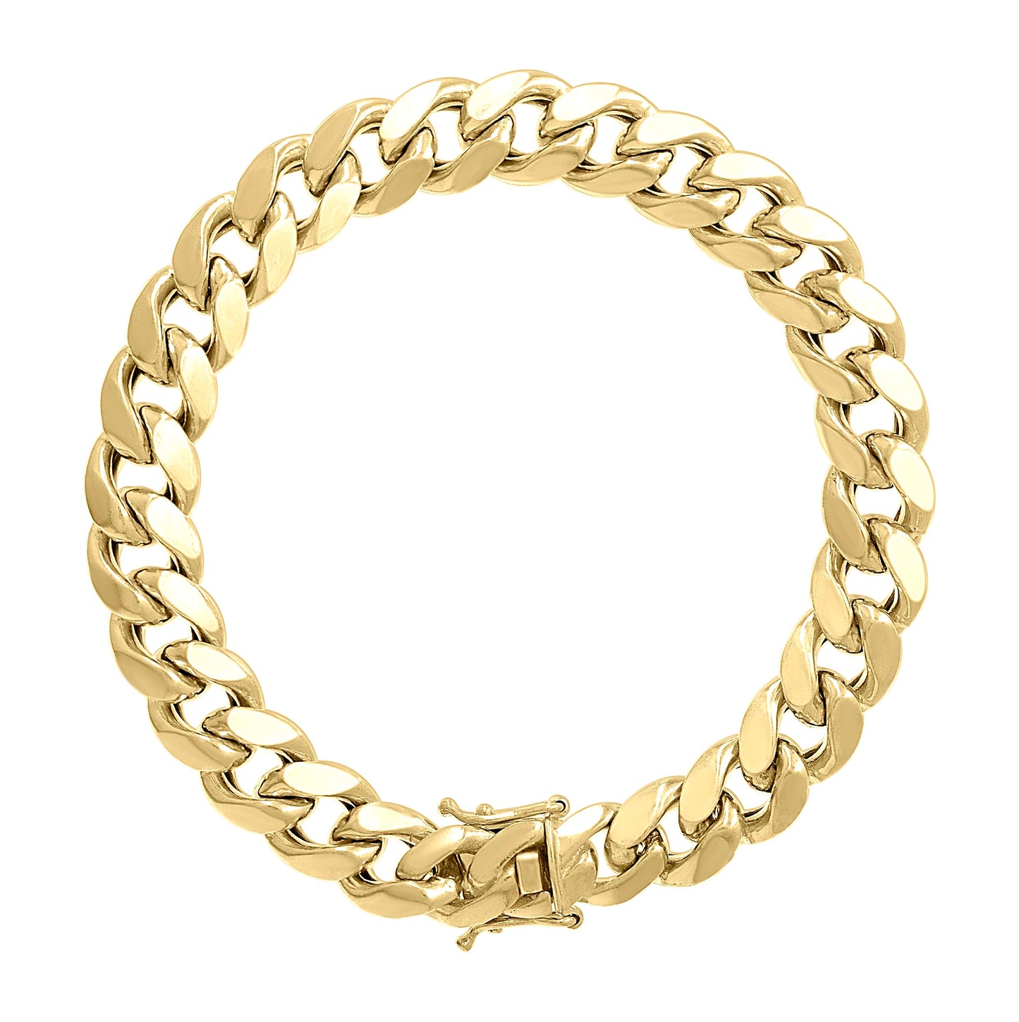 Sterling Silver Rhodium Plated Or Yellow Tone Hollow Miami Cuban Chain