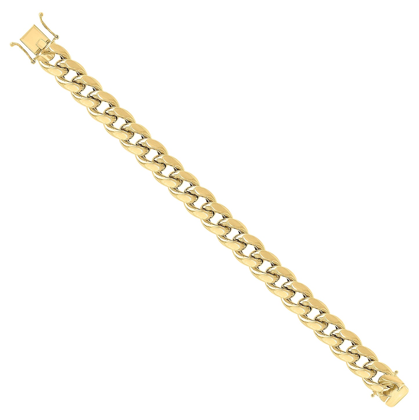 Sterling Silver Rhodium Plated Or Yellow Tone Hollow Miami Cuban Chain