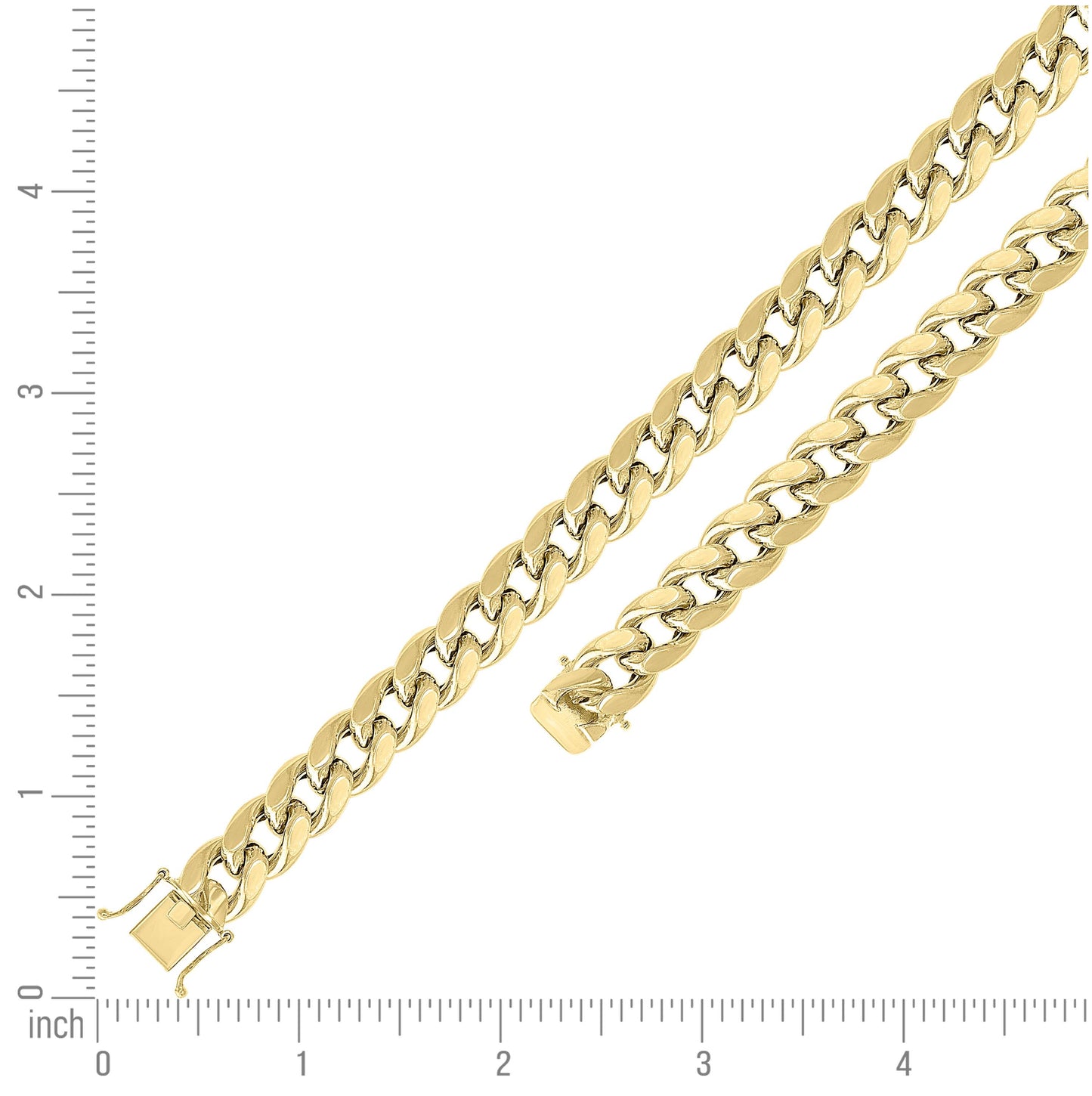 Sterling Silver Rhodium Plated Or Yellow Tone Hollow Miami Cuban Chain