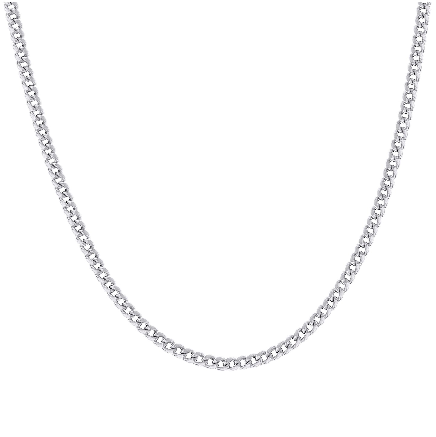 Sterling Silver Rhodium Plated Or Yellow Tone Hollow Miami Cuban Chain