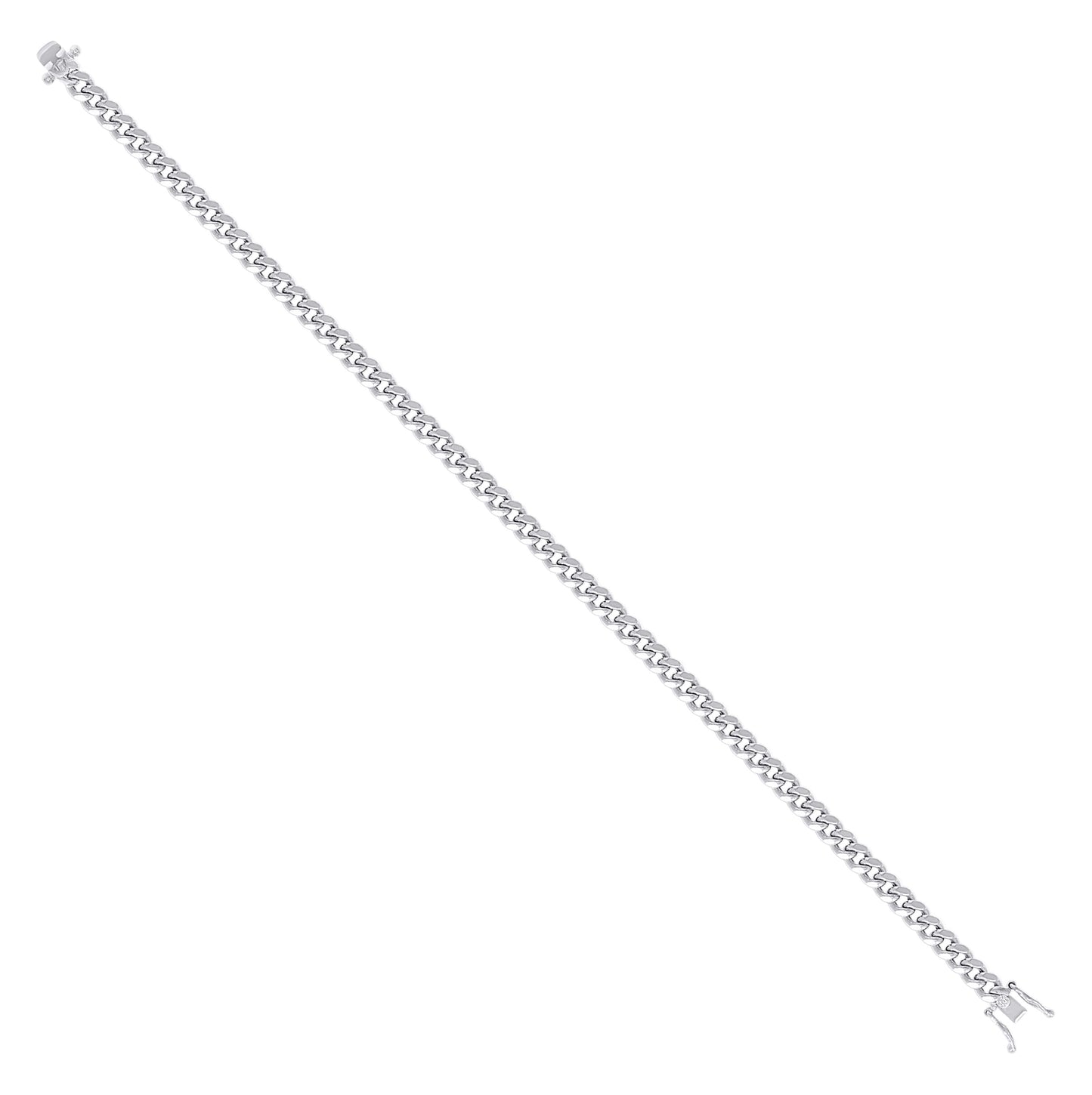 Sterling Silver Rhodium Plated Or Yellow Tone Hollow Miami Cuban Chain