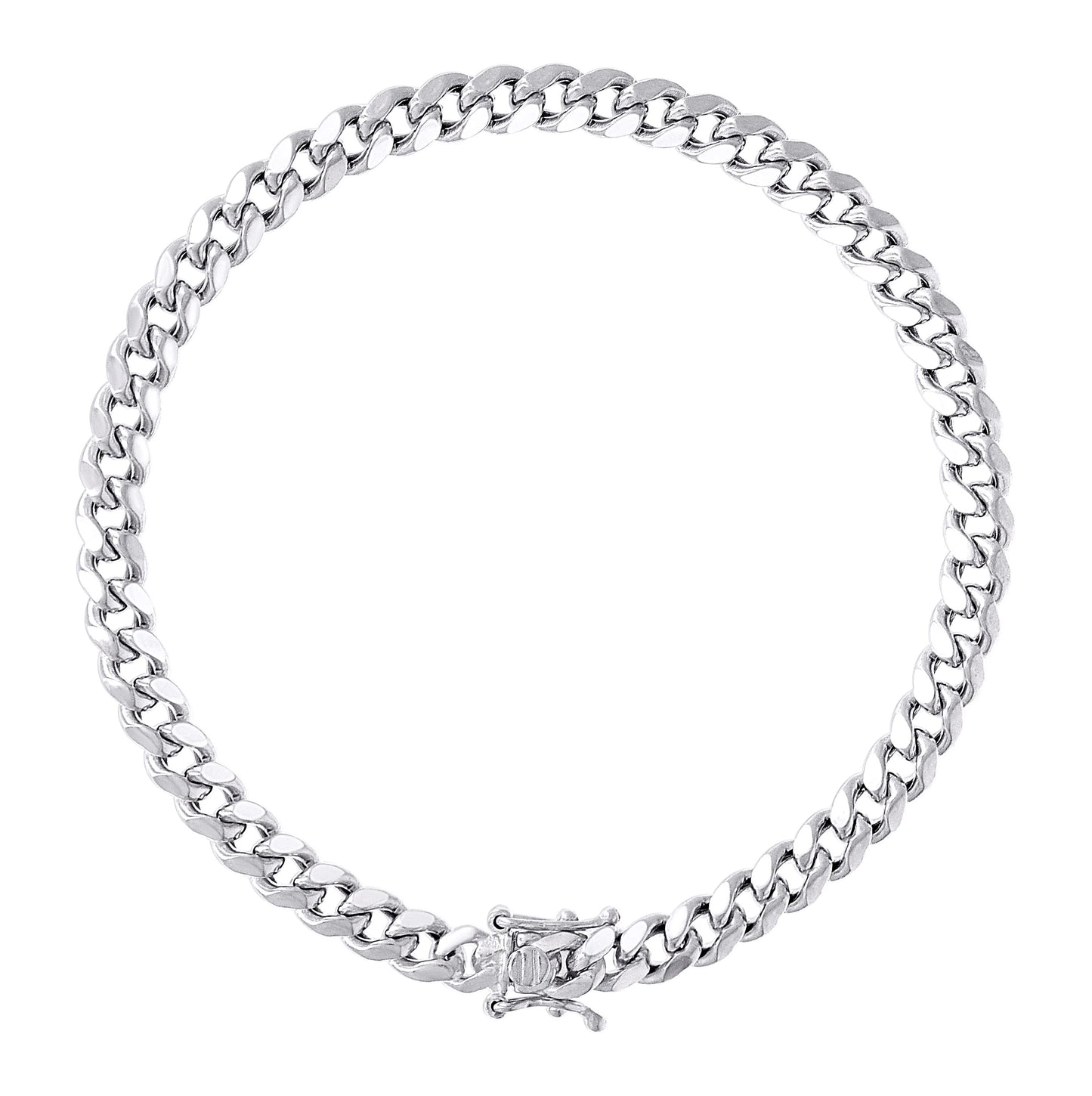 Sterling Silver Rhodium Plated Or Yellow Tone Hollow Miami Cuban Chain