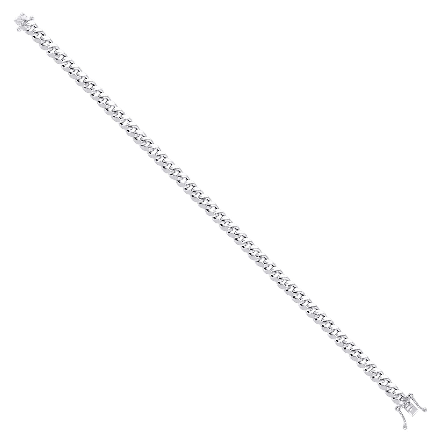 Sterling Silver Rhodium Plated Or Yellow Tone Hollow Miami Cuban Chain
