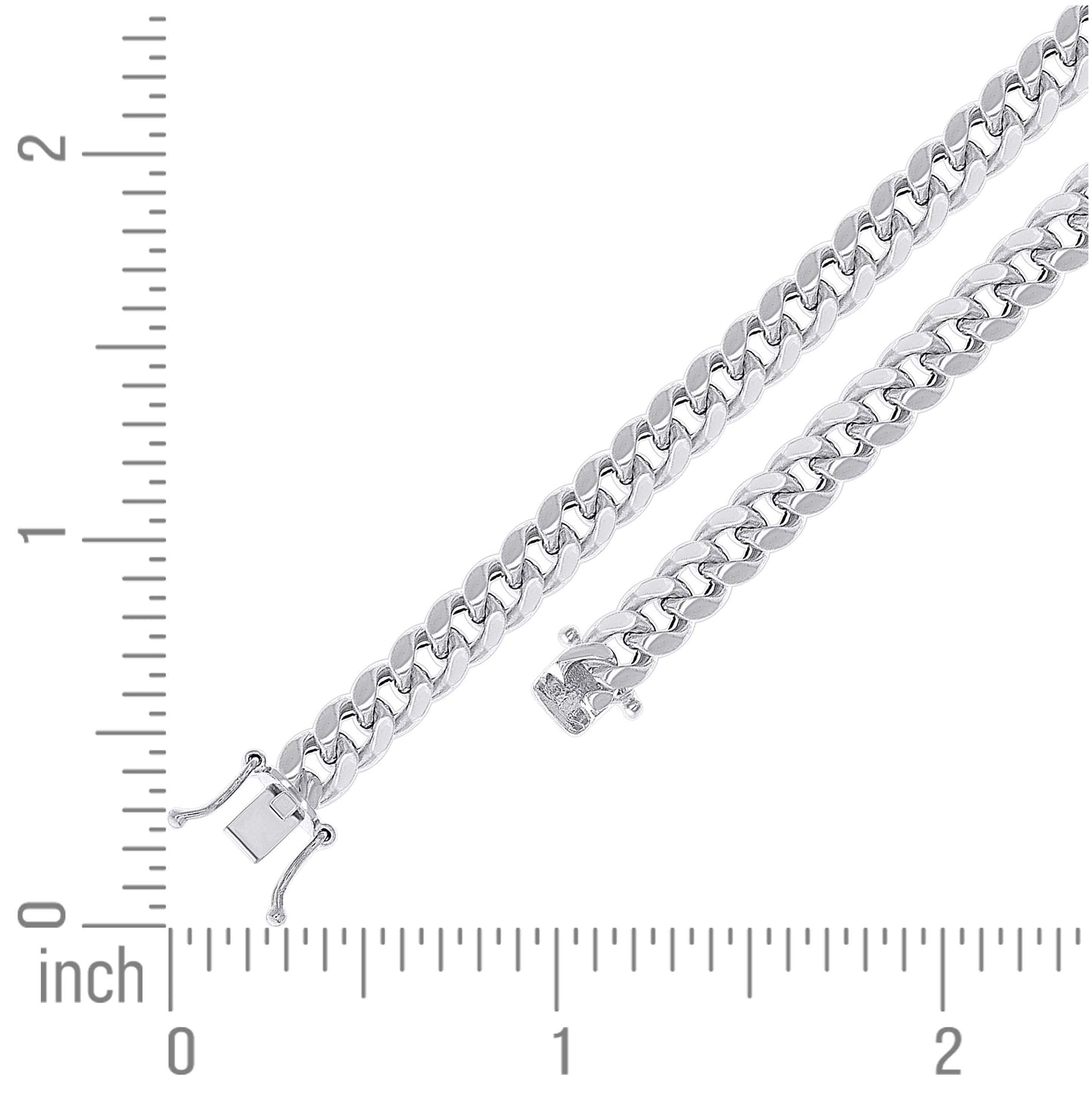 Sterling Silver Rhodium Plated Or Yellow Tone Hollow Miami Cuban Chain