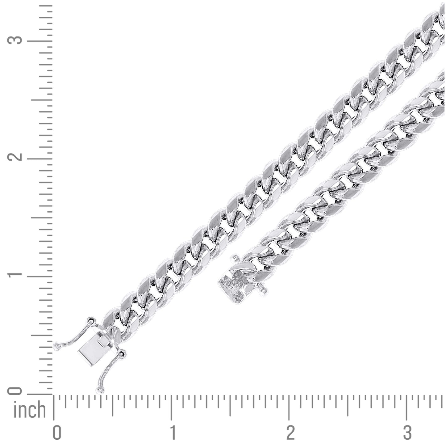 Sterling Silver Rhodium Plated Or Yellow Tone Hollow Miami Cuban Chain